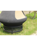 Ceramic Outdoor Chiminea Fire Pit | Garden Fireplace