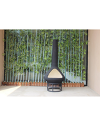 Ceramic Outdoor Chiminea Fire Pit | Garden Fireplace