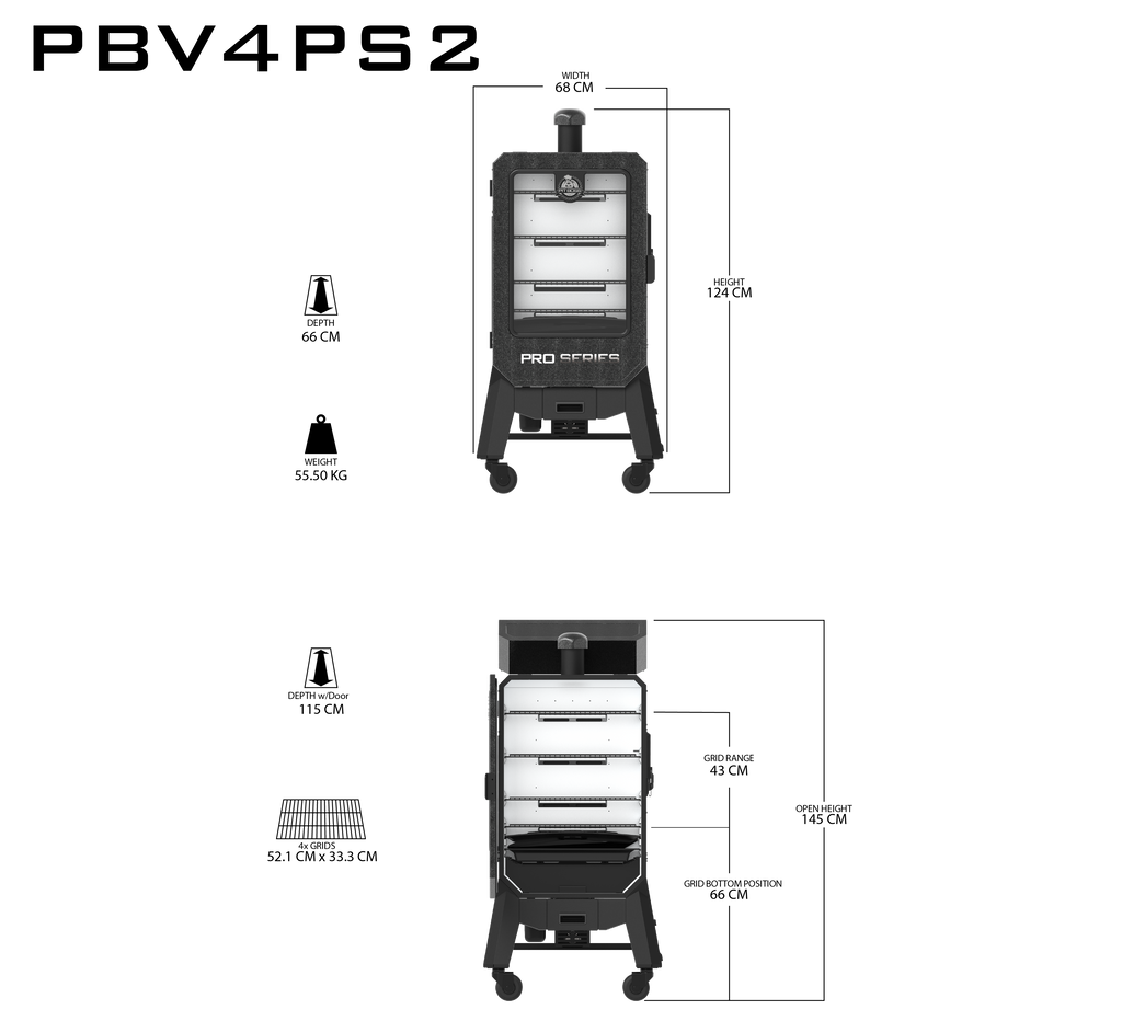 مدخنة عمودية Pit Boss 4-Series WIFI