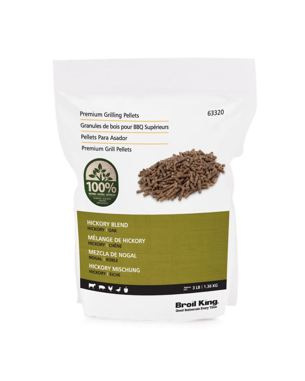 Hickory Pellets - 3 Lb