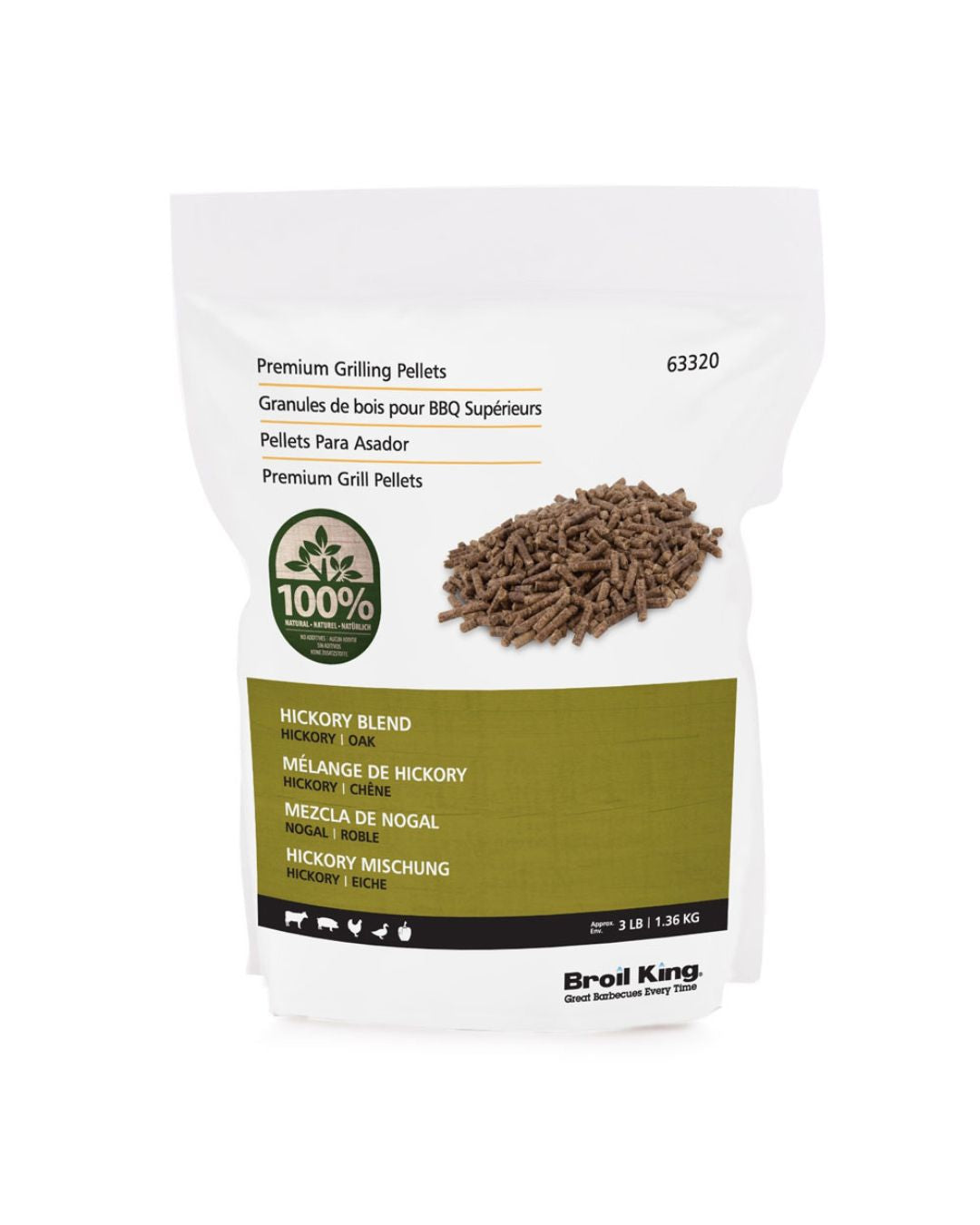 Hickory Pellets - 3 Lb