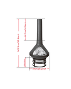 Ceramic Outdoor Chiminea Fire Pit | Garden Fireplace